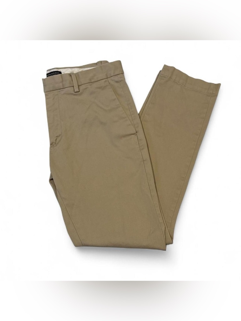 Banana Republic Cotton Stretch Straight Leg Tan Fulton Chinos Size 30x30